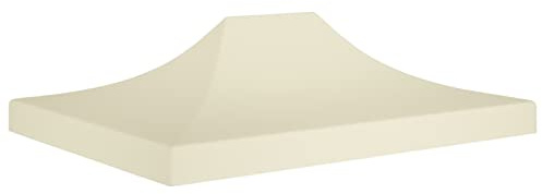 NITCA Tetto per Tendone per Feste,Gazebo Impermeabile Telo,Telo Copertura Superiore Tetto per Gazebo Pieghevole, Ricambio Gazebo Copertura, 270 g/m², Crema 4.5 x 3 m