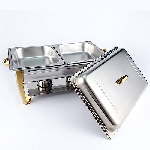 Buffet-Servierer zum Erhitzen von Speisen – Buffet-Tabletts mit Deckel, Tabletts zur Portionskontrolle, Tisch-Buffet-Heizgeräte, Servierwagen-Essensheizgeräte, Portionstabletts, Deckel aus massivem