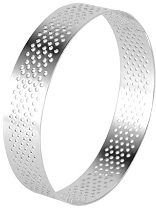 OKUMEYR Round Tartlet Mold Stainless Steel Mousse Cake Ring Baking Tool for Cheesecake and Tart Shell Preparation