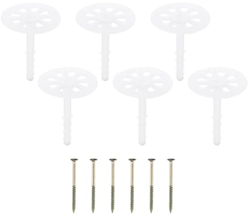 PATIKIL 82mm Perforierte Isolierstifte, 30er Pack Isolierdübel Wanddübel Kunststoff Spreizdübel zur Befestigung von Schaumstoffplatten an Mauerwerk oder Decke