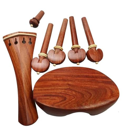 Neue Form Violine Teile Armaturen Pegs Kinnhalter Saitenhalter Endpin, Geige Zubehör Palisander