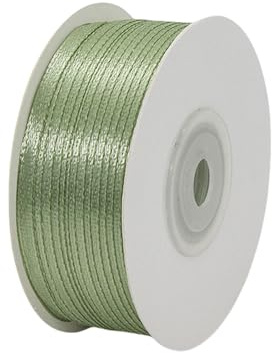 91m Satinband Geschenkband Salbei Grün 3mm Breit,Seidenband Luftballon Band Dick Schleifenband Satin Dekoband Geschenkverpackung Deko Band Stoffband für Halloween Weihnachten Hochzeit Taufe Geburtstag