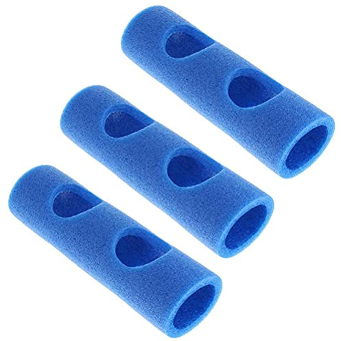 Keenso 3 Stück Schwimmbadnudelverbinder, Schwimmstangenverbinder EPE 2 Kreuzlöcher Schwimmnudelverbinder Poolnudel Schwimmnudel Schaumstoffstabverbinder
