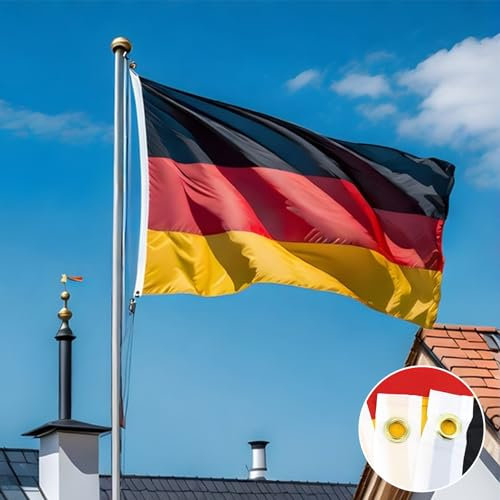ACAREY Deutschland Flagge Für Fußball EM 2024 Deko, Deutschland Fahne Flaggen Der Welt Fahnen Europa Flaggen Girlande Flaggen Perfekte Dekorationen Für Eurovision Party Deko Bar