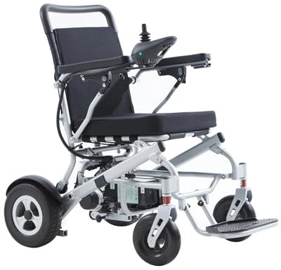 Gorssen Elektrorollstuhl Faltbarer leichter Deluxe Power Mobility Aid Rollstuhl 180W-Motor mit Li-Ion Battery 24V 12Ah, Elektrischer Rollstuhl Faltbar für ältere und behinderte Menschen