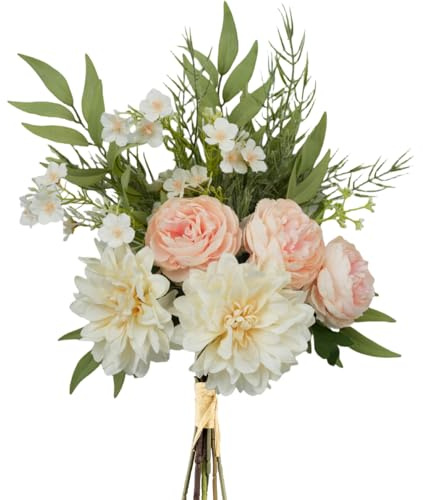 YELIKIT Flores artificiales, plantas artificiales, decoración de hortensias, arreglos de flores de seda para el hogar, ramo de boda, jardín, cocina, decoración de festivales