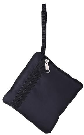 F&Y Portable Kids Mesh Drawstring Backpack Lightweight, Breathable Beach & Pool Toy Storage Bag with Adjustable Straps ideal for Outdoor Play and Travel (Black)