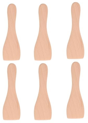 Wooden Pan Scoop - Natural Beech Scraper Spatula, Accessory Compatible with SEB, Tefal and Others, Ideal for Raclette, Grill and Wok (6)