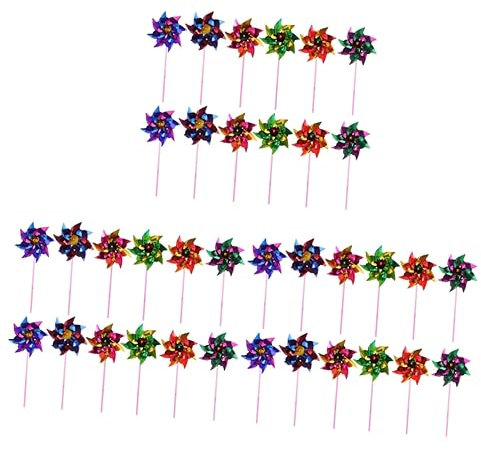 ifundom 100piezas Unidades De Molinetes De Viento Coloridos para Niño Niña Juguetes DIY Decoración Fiesta Jardín Manualidades Infantil
