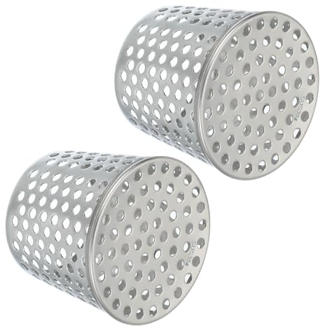 PATIKIL Gutter Guard Filter 3.3-2.7, 2 Pcs 83x68mm PVC Termination Cap Mesh Screen Roof Vent Cover Stainless Steel Conical Exhaust Pipe Downspout Guard Filter Strainer for Downspout