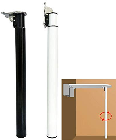 IHFMPFKJ Patas de Mesa Plegables de Aluminio Resistentes y Ajustables, telescópicas, con Bloqueo para mesas Altas (71 cm x 110 cm), Color Blanco y Negro.