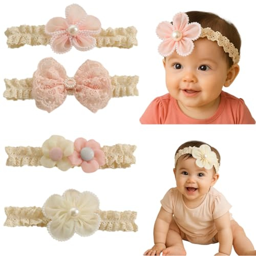 4 Pcs Fascia Per Capelli Bambini Bambino Neonato Elastica Fasce Accessori