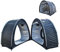 2 PCS Box Biciclette Può Essere Giuntato Box Biciclette Da Esterno con Tessuto Oxford 210D PU4000 Impermeabile Capannone per Esterno Capanno Attrezzi Da Giardino,Black