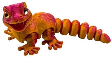 Xijobido Modelo de Lagartija Impreso en 3D | Adorno de Lagarto Doméstico Impreso en 3D | Figura Decorativa Escritorio para Niñas Niños Dormitorio Sala Estar Habitación Pasillo