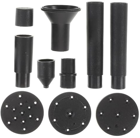 Solarbrunnen Teichdüsenköpfe 10 Stück Kunststoff Schwarz, 11 Düsen | Teichpumpenteile, Teichbrunnenkopf, Poolbelüfterdüse, Springbrunnen Aufsatz