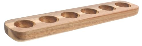 TOYZFRIENDY Porta Uova in Legno 6 Scomparti, Vassoio Resistente senza Sbavature, Design Semplice ed Elegante per Conservazione Uova in Cucina