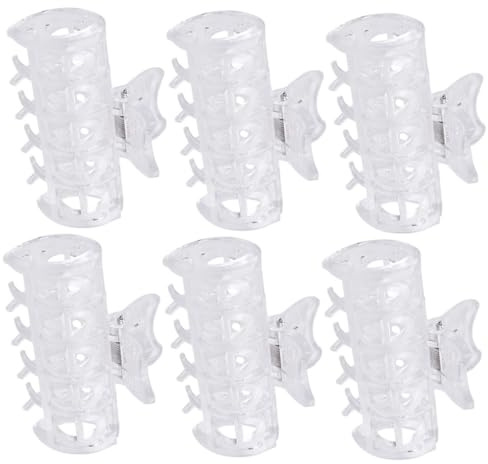ABOOFAN 6 Stück Heißwalzenklemme aus Pps Leichte Rollenbackenklemmen Halterung zum Lockenfixieren Praktische Haarclips für Damen und Herren Beim Styling
