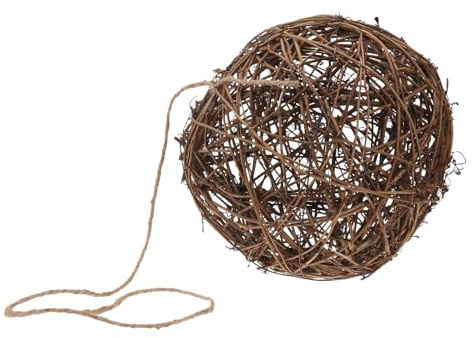 VICASKY Outdoor Vogel nistmaterial Rattanball für kleine Vögel und Wildvögel Wetterfest Langlebig Einfache Montage als Nistplatz und Futterstelle im Garten Balkon