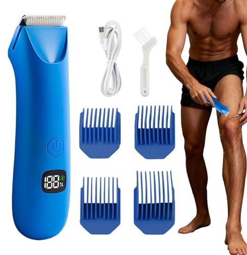 Rasoir De Toilettage Corporel Pour Hommes,Soin Personnel Électrique avec Affichage Numérique | Tondeuse à Poils Corporels pour Hommes - pour Parties Intimes Pubis Dos Aisselles Poitrine Bras