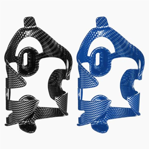 QUARKZMAN 2pcs Porte-Bidon De Vélo Léger en Plastique Universel Support pour Bouteille De Cyclisme pour MTB Mountain Road Gravel, Noir & Bleu