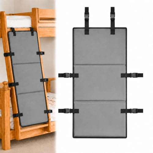 BOTEWO Protection anti-chute Lit superposé Couverture échelle : lit mezzanine protection échelle tissu Oxford lit superposé coussin d'échelle réglable avec boucles sécurisées que les enfants escalade