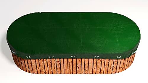 GRASEKAMP Qualität seit 1972 84222 - Lona para Piscina Ovalada (650 x 420 cm, 730 x 500 cm), Color Verde