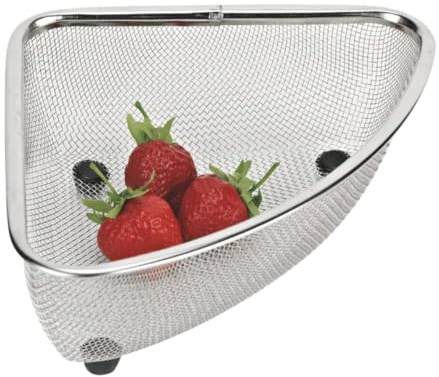 Mesh Corner Sink Strainer Stainless Steel 9.75 x 7.5 x 3.25 H. by Better