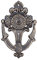 relaxdays 10020628 Heurtoir antiquité en Fonte Style Moyen-âge entrée de Porte HxlxP: 18 x 10 x 4 cm Sonnette Carillon, Bronze