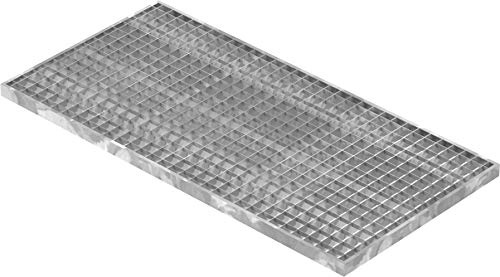 Fenau | Caillebotis/Grille conforme aux normes de l'industrie du bâtiment, Dimensions : 490 x 990 x 30 mm, Dimensions du maillage: 30/30 mm, galvanisée, cadre: 500 x 1000 x 33 mm)