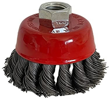 Lot de 12 brosses métalliques tressées pour meuleuse d'angle et flexible 125 mm