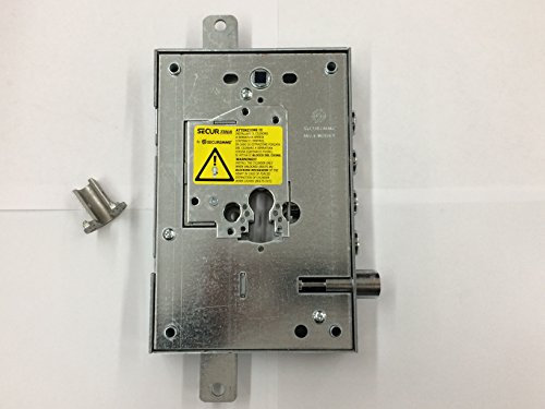 SERRATURA PER PORTE BLINDATA SECUREMME SERIE 25 CON CUORE A CILINDRO EUROPEO ENTRATA CHIAVE E MANIGLIA 63mm DESTRA A SPINGERE 4 CATENACCI D18 INTERASSE 28mm