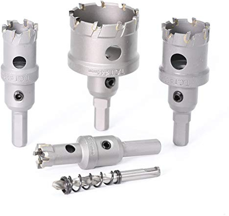 BOZONLI Lochsäge Hartmetall-Bohrer, Lochbohrer, Lochöffner ideal für Löchern in Edelstahl und Metall, 21mm