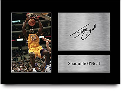 HWC Trading A4 Shaquille O'Neal LA Lakers Geschenke Gedruckt, Signiert Autogramm Bild für Basketball-Erinnerungsstücke-Fans
