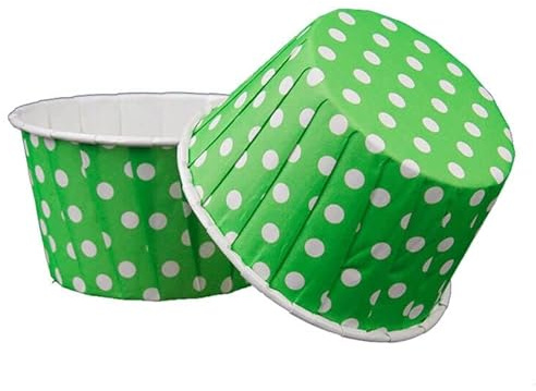 100PCS Paper Ice Cream Cups Disposable Baking Cake Cup Dessert Bowls Treat Cups Party Supplies for Sundae Bar, Frozen Yogurt (Green)