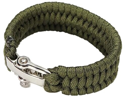 SEIWEI Paracord Bracelet de survie en corde de parachute tressé extérieur avec boucle réglable en acier inoxydable pour camping, bateau et randonnée (rouge), twenty_two_point_five_centimeters, Acier