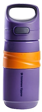Tommee Tippee Superstar Flip Top Sportee Cup, 18 mesi, a prova di perdite e agitazione, con beccuccio igienico, antibatterico, resistente ai mordere, viola