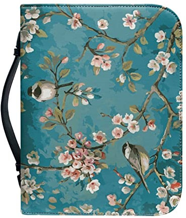 Kuiaobaty PU-Leder-Tragetasche, Vogel-Bibelhülle mit Griff, christliche Kunstgeschenke für Mutter, Vater, Ehefrau, Kinder