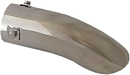 Auto Schwanz Kehle Einfach gebogene Edelstahl-Auspuffblende, 63 mm, einfach zu installieren, in Schrumpffolie verpackt Auto Auspuffrohr (Größe : 44-66 mm)