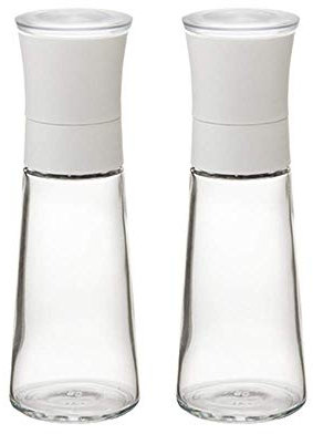 Juego de molinillo de sal y pimienta profesional, molinillo de sal y pimienta con cuerpo de cristal, sal y pimienta