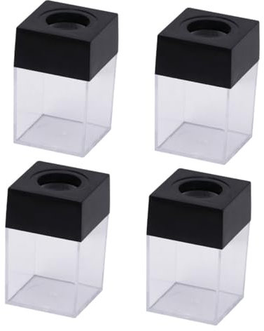 CHILDWEET Magnetische Metall Büroklammerbox 4 Stück Magnetischer Haarnadelhalter Für Schreibtischorganisation Robust Kompakt Tragbar