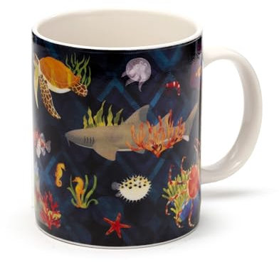 Puckator Tazza in Porcellana 300ml - Animali - Marine Kingdom, Accessori Cucina