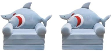 Leisurealeaneag 2 Set Kinder Faltbarer Sofabezug Stuhl Faltbar Kindersofa Sessel für Spielzimmer