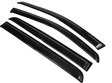 DZSQOMHGD Regenschutz Seitenscheiben 4 STÜCKE ABS Autofenster Windabweiser Für Ford Für Ranger Für Dual Cab 2012 2013 2014 2015 2016 2017 2018 2019 2020 2021 Autofenster Regenschutz