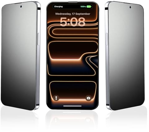 Haiwill 3 stycken matt skyddsfilm för iPhone 16 Pro, integritetsskydd, anti-fingeravtryck, anti-stänk, integritetsskydd, 9H härdat glas, insynsskydd, skyddsglas för Apple 16 Pro, 6,3 tum | Anti-spy skärmskydd 9H helskärm skärmskydd sekretessskyddsfolie härdat glas matt film för Apple 16 Pro, 6,3 tum