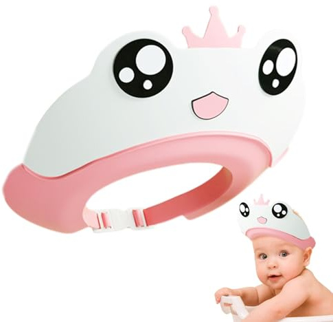 Cuffia da doccia per bambini, cuffia da doccia per doccia, cuffia da doccia impermeabile e carina, visiera da bagno | scudo di lavaggio antiscivolo per capelli, protezione occhi e orecchie, bo