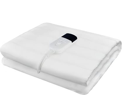 RUIANBAO Coperta riscaldata Coperta elettrica 2 strati white Tessuto non tessuto Materasso termico 220V 150 * 80cm Scaldaletto riscaldato Scaldaletto 3 impostazioni di calore Coperta elettrica calda