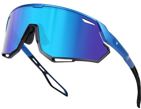 Bircenpro Sportbrille-Sonnenbrille für Herren Damen – UV Protection Fahrradbrille Radbrille für Laufen, MTB, Golf, Rennrad und Radfahren