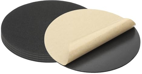 PATIKIL 5.5 Inch Diameter Lamp Base Felt 5Pack 2mm Thick Foam Adhesive Non-slip EVA Protection Pad Mat for Lamp Furniture DIY Craft, Black