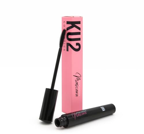 KU2 Cosmetics Hyaluron Mascara Schwarz – Pflegende Wimperntusche für Lange & Geschwungene Wimpern – Volumen & Long Lasting Curl Lift Effekt – 8,5 ml