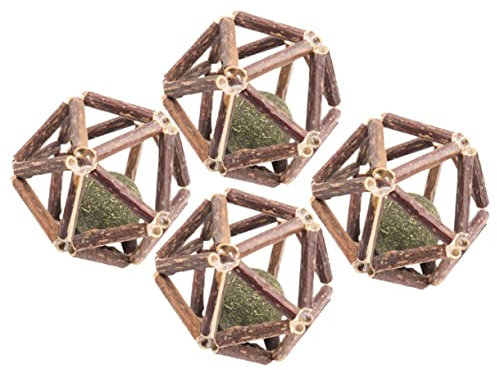 GRIRIW 4pcs Cat Catnip Bälle Spielzeug Indoor Catnip Toy Cat Bälle Spielzeug Haustier Vorräte